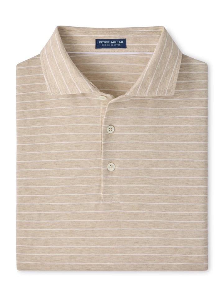 Excursionist Flex Striped Short-Sleeve Polo - Truffle