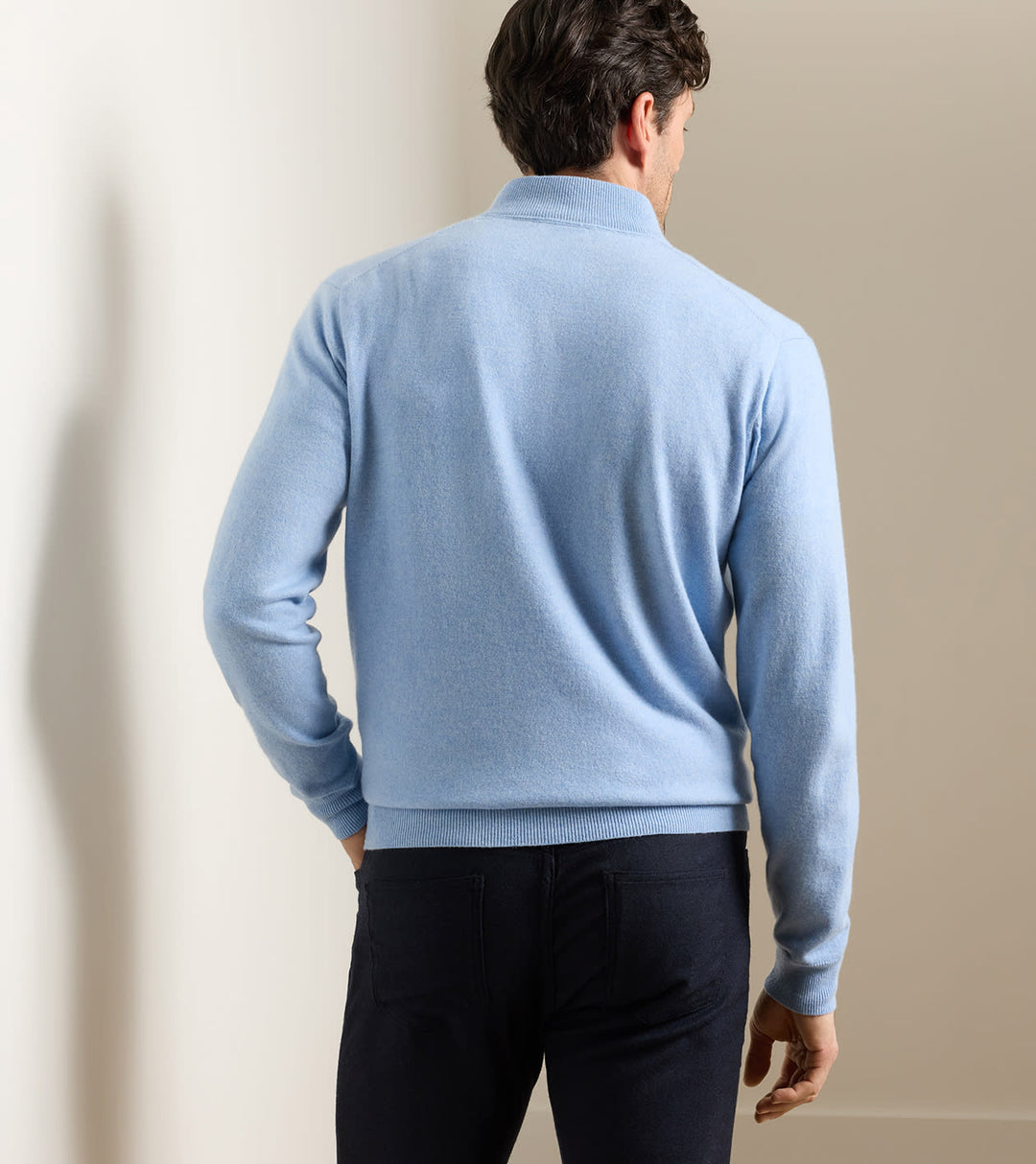 Artisan Crafted Cashmere Flex Quarter-Zip - Blue Frost