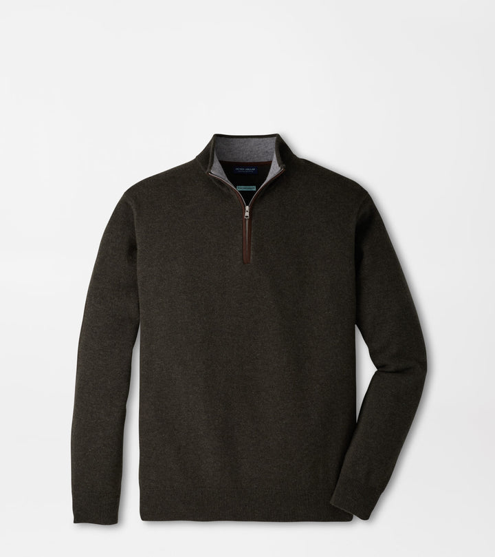 Artisan Crafted Cashmere Flex Quarter-Zip - Dark Olive