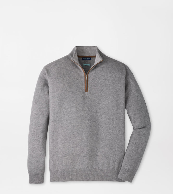 Artisan Crafted Cashmere Flex Quarter-Zip - Gale Grey
