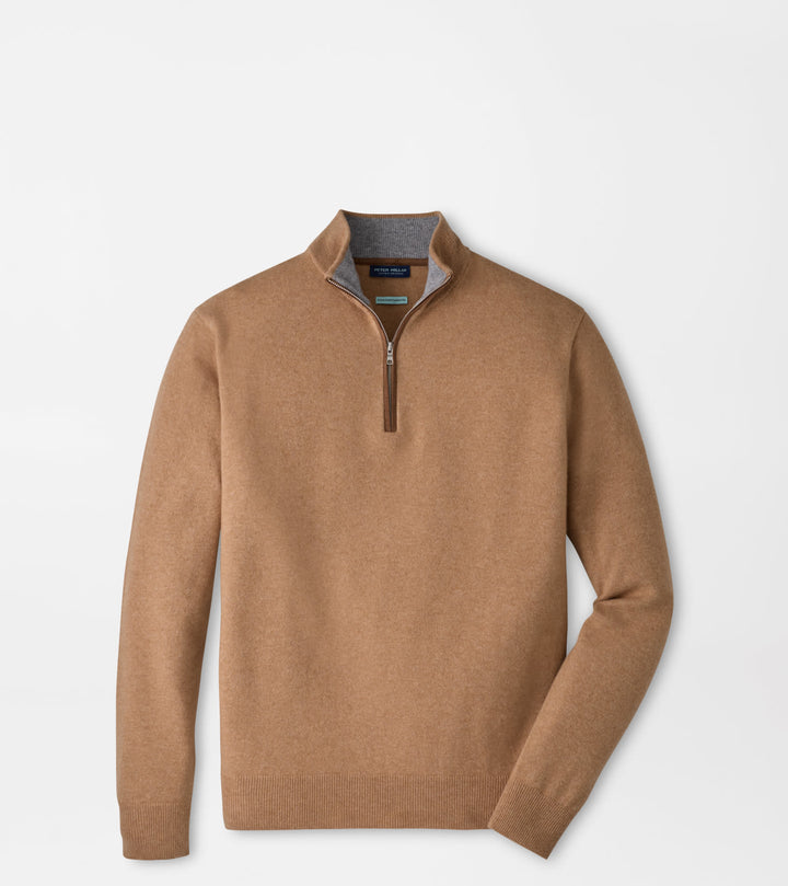Artisan Crafted Cashmere Flex Quarter-Zip - Rustic Brown