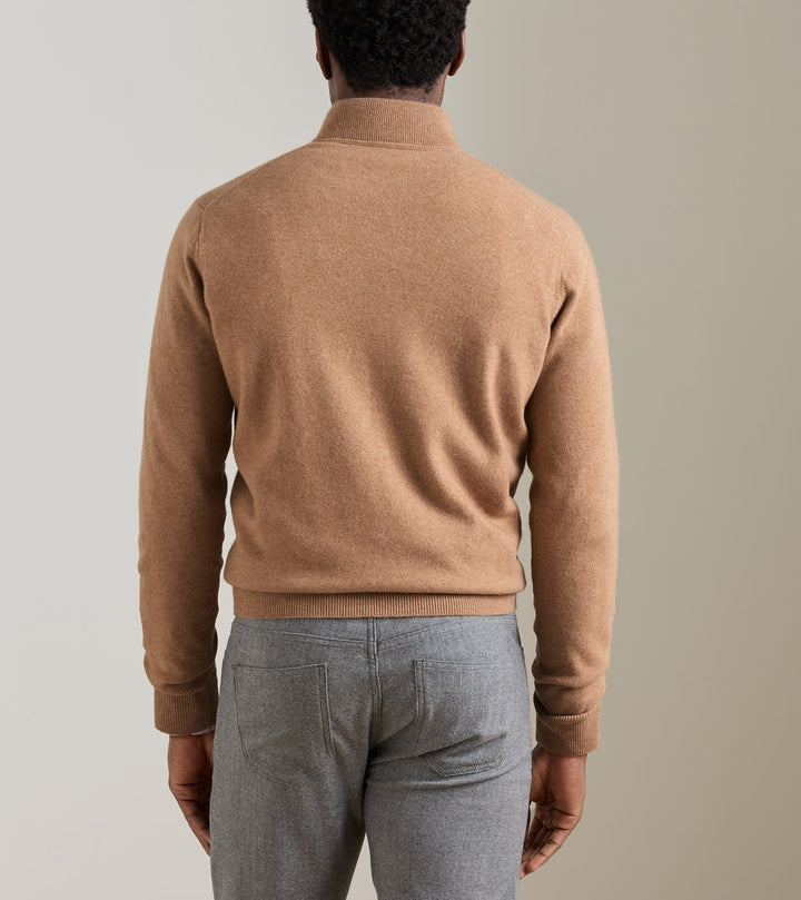 Artisan Crafted Cashmere Flex Quarter-Zip - Rustic Brown