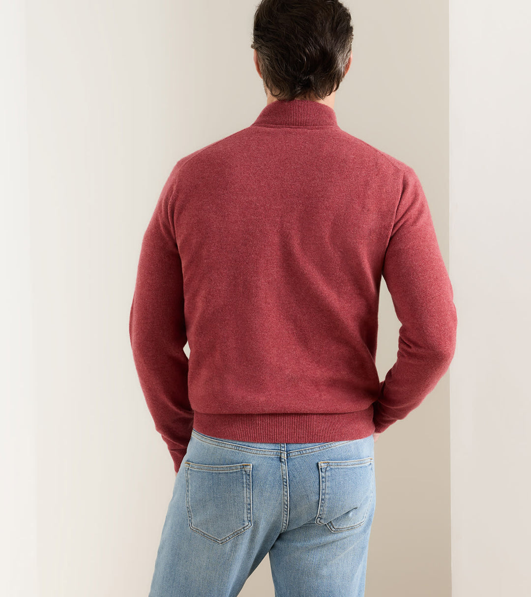 Artisan Crafted Cashmere Flex Quarter-Zip - Red Vail