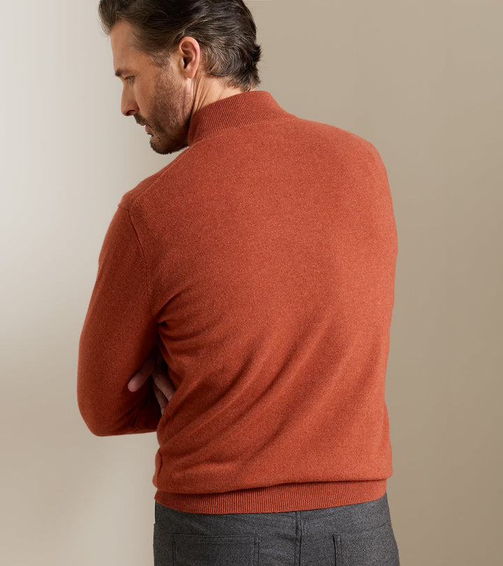 Artisan Crafted Cashmere Flex Quarter-Zip - Redwood