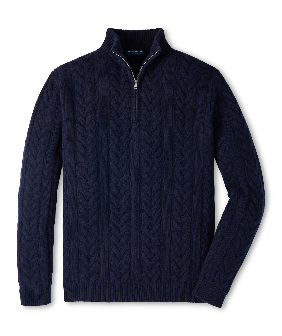 Carden Cable Quarter Zip Sweater - Navy