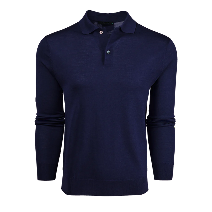 Saratoga Ls Sweater Polo - Maltese Blue