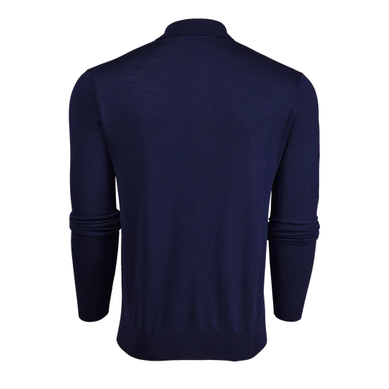 Saratoga Ls Sweater Polo - Maltese Blue