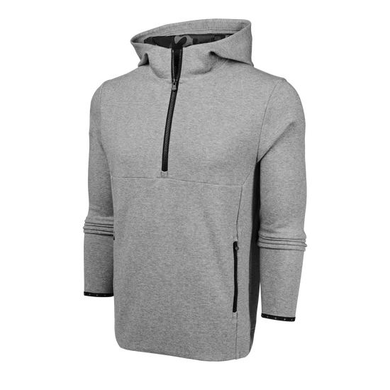 Calgary Quarter Zip Hoodie - Medium Grey Heather