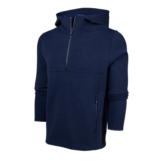 Calgary Quarter Zip Hoodie - Maltese Blue