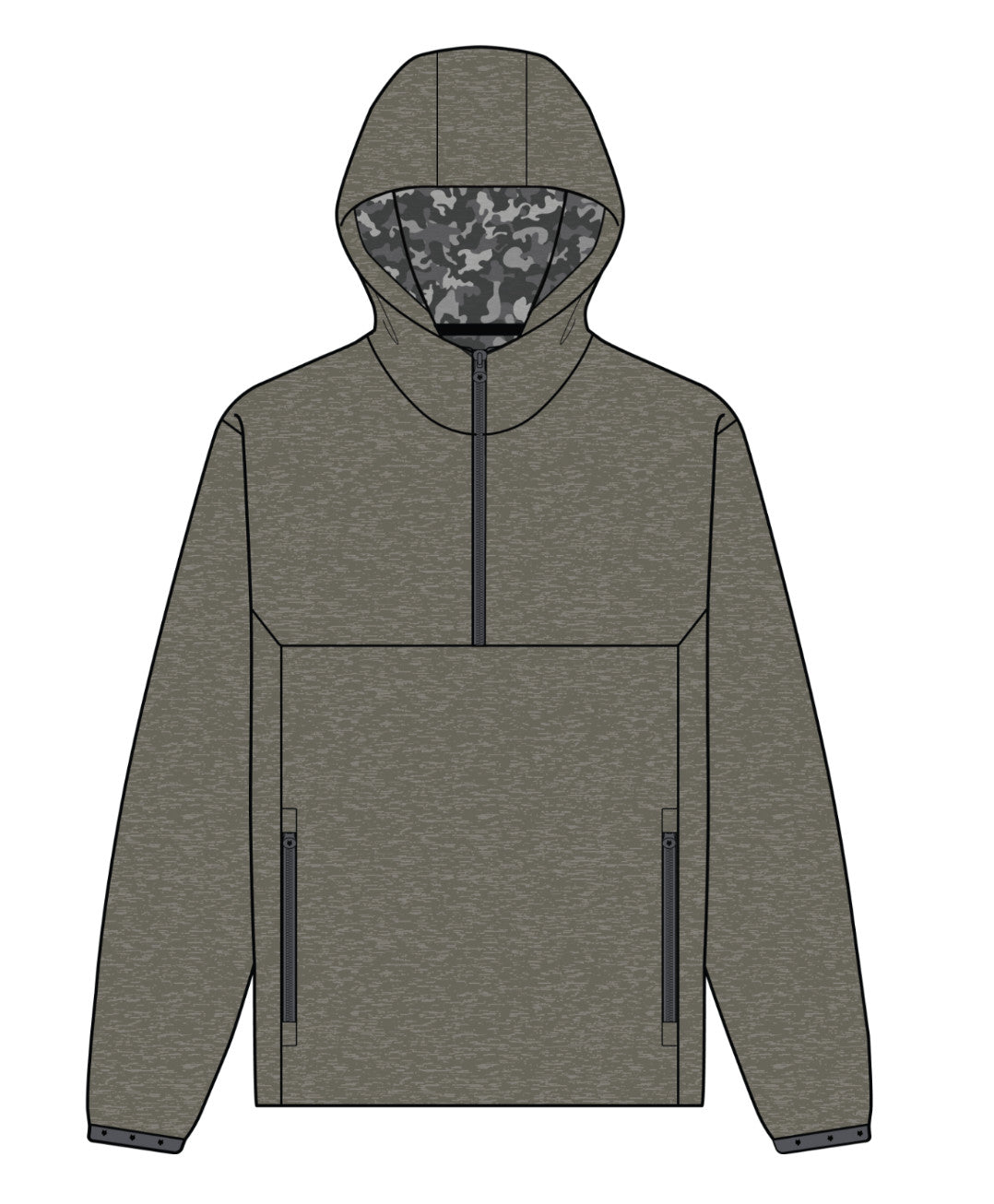 Calgary Quarter Zip Hoodie - Camp