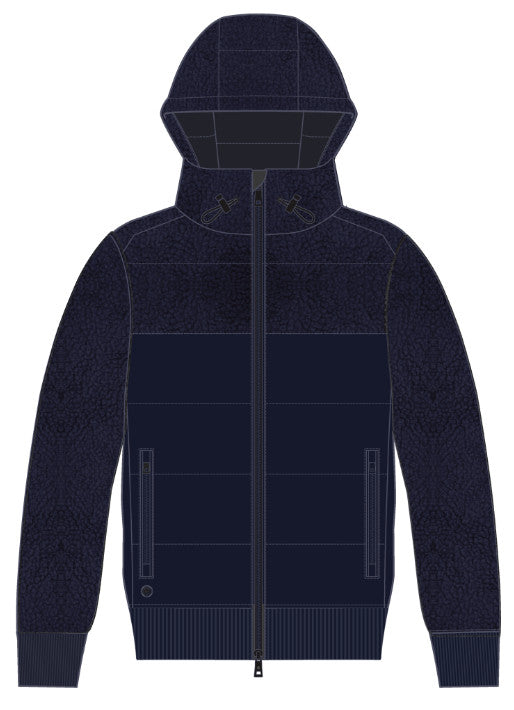 Cody Sherpa Hybrid Down Jacket - Maltese Blue