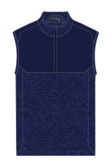 Rhinebeck Hybrid Quarter Zip Vest - Maltese Blue