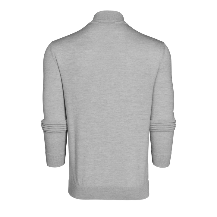 Saratoga Full Zip Sweater - Light Grey Heather