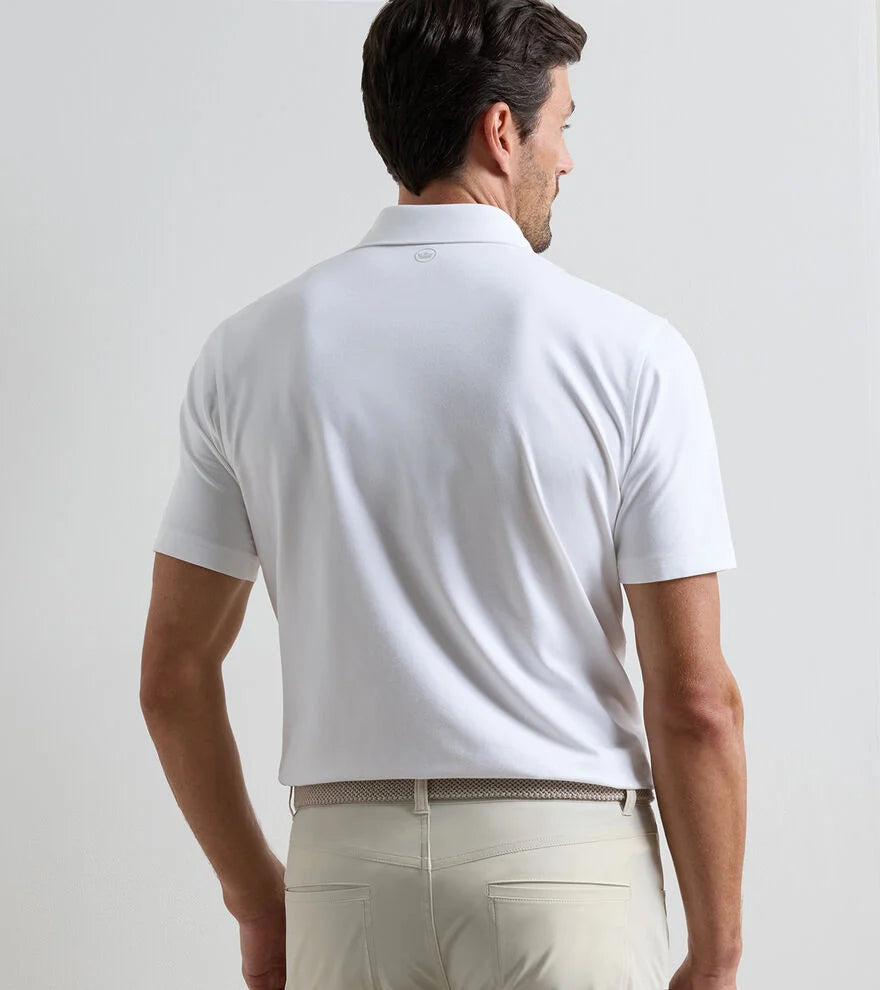 Albatross Cotton-Blend Piqué Polo - Edwin Spread Collar - White