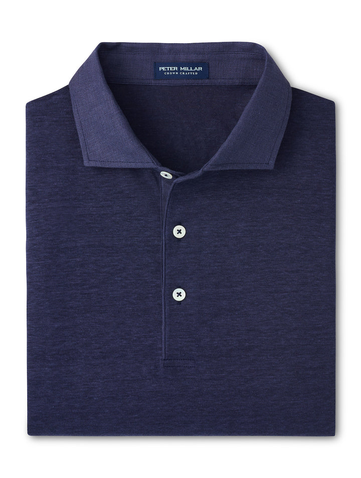 Astino Linen Polo - Navy