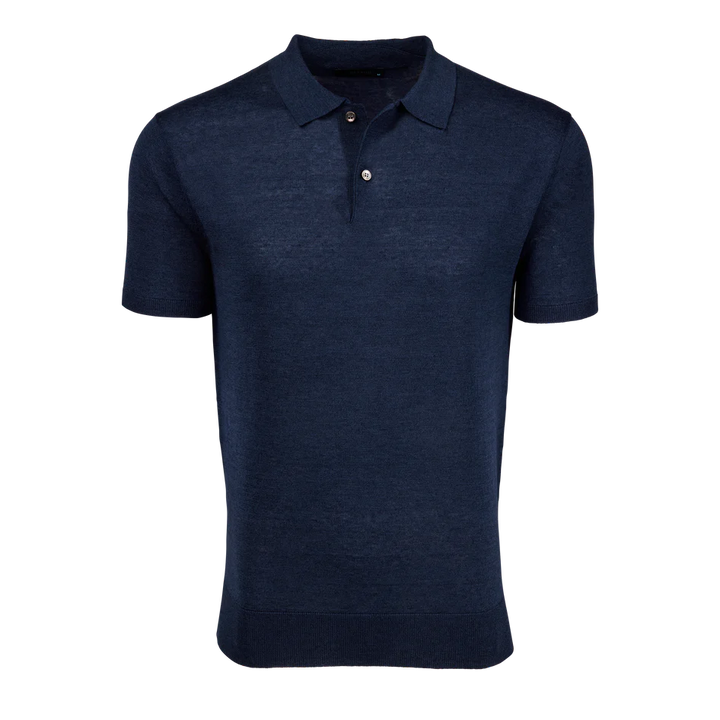 Napeague Ss Sweater Polo - Maltese Blue