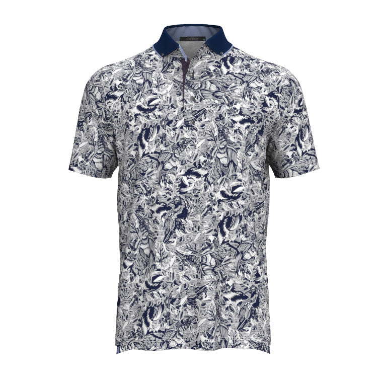 Stamped Polo - Maltese Blue
