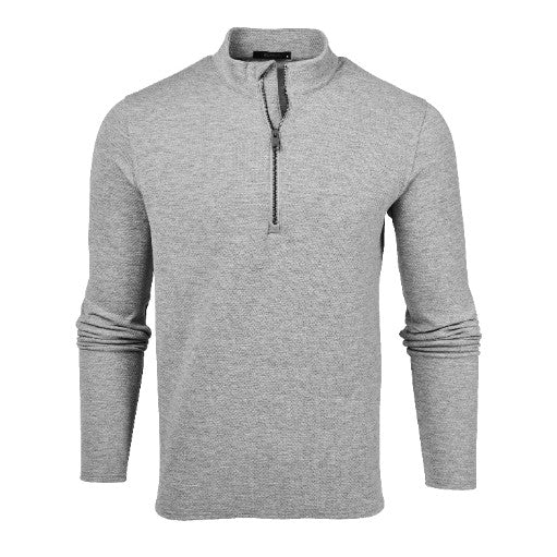 Troy Quarter Zip - Medium Grey Heather