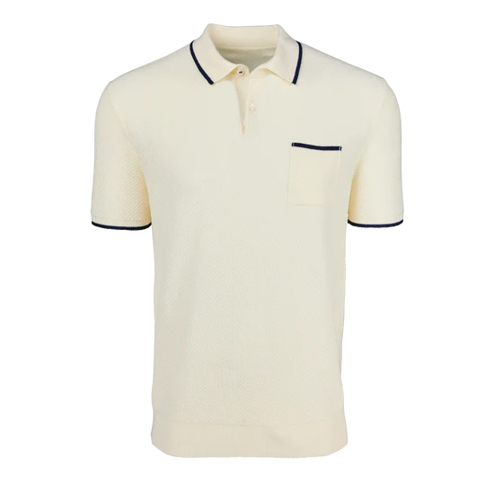 Seneca Ss Sweater Polo - Dune