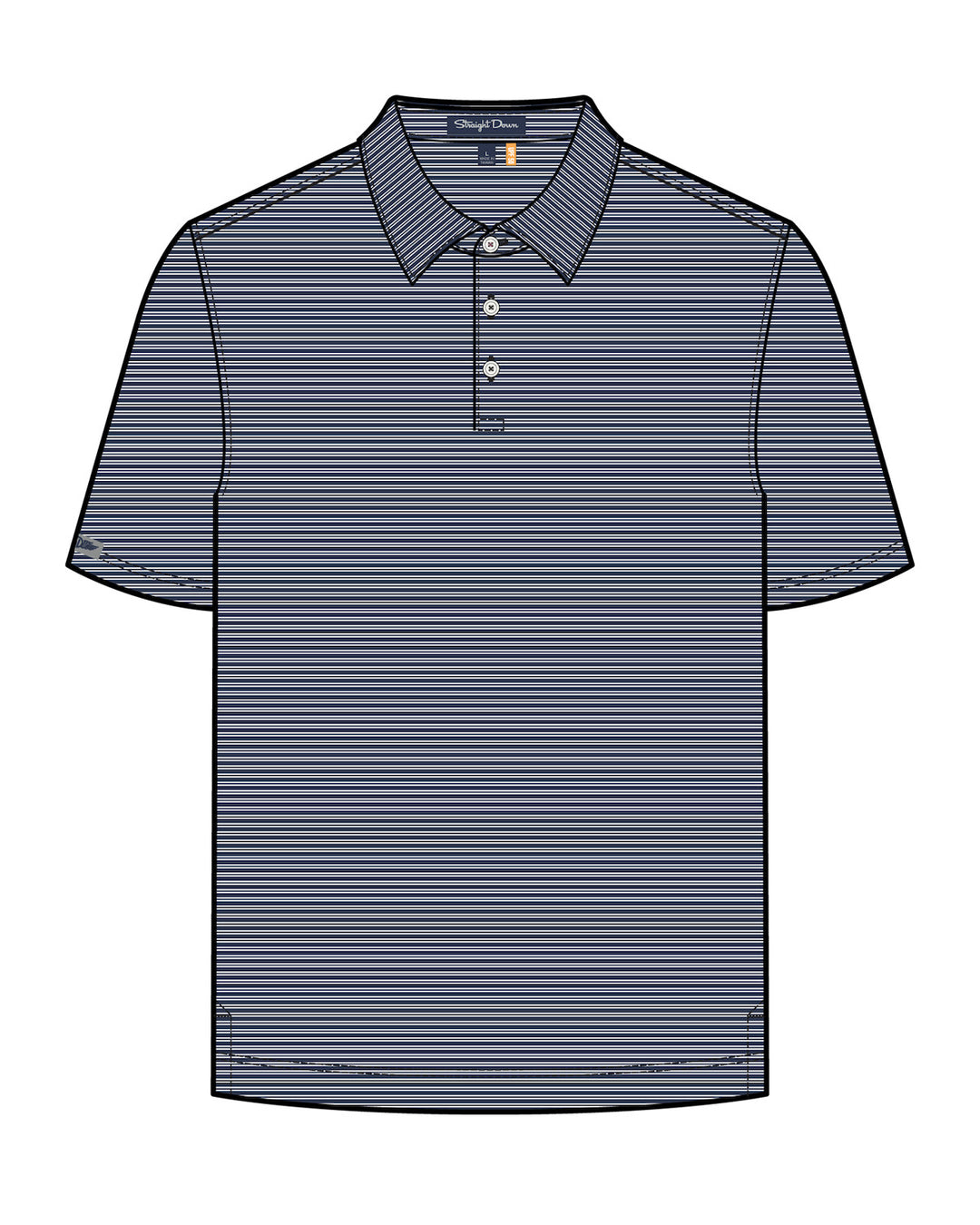 Campus Stripe Polo - New Indigo