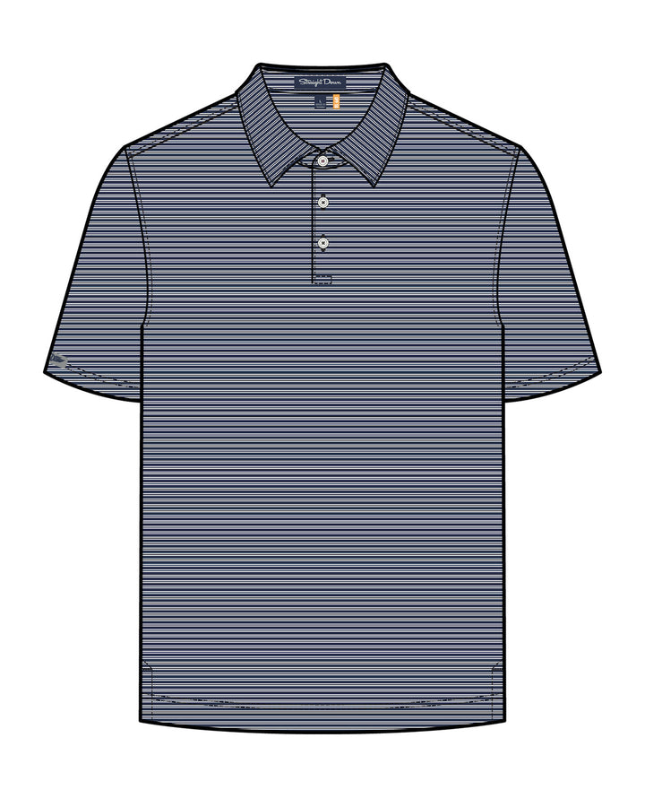 Campus Stripe Polo - New Indigo