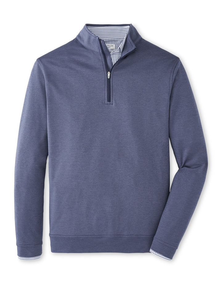 Perth Melange Performance Quarter-Zip - Navy