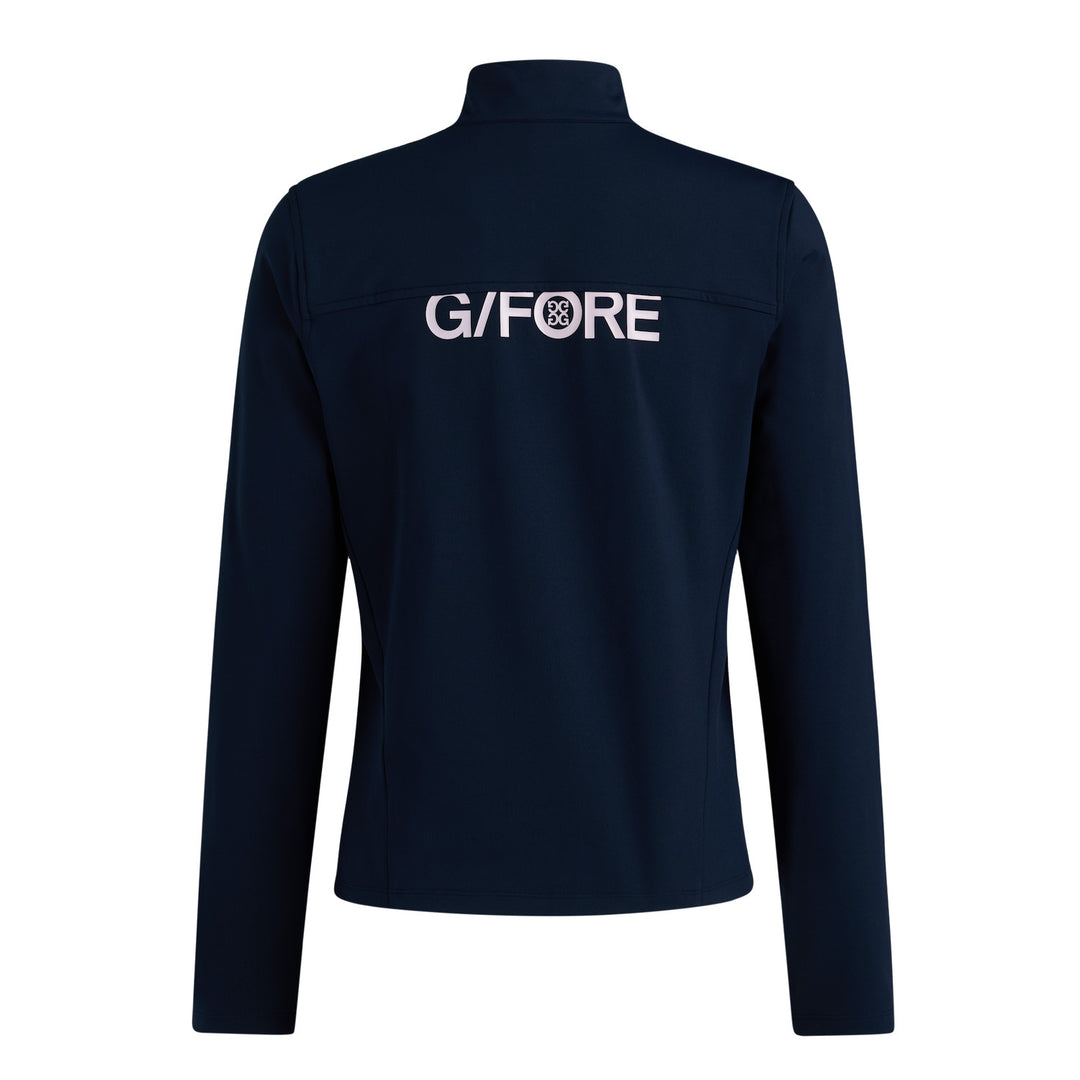 Brushed Back Stretch Quarter Zip Pullover - Twilight