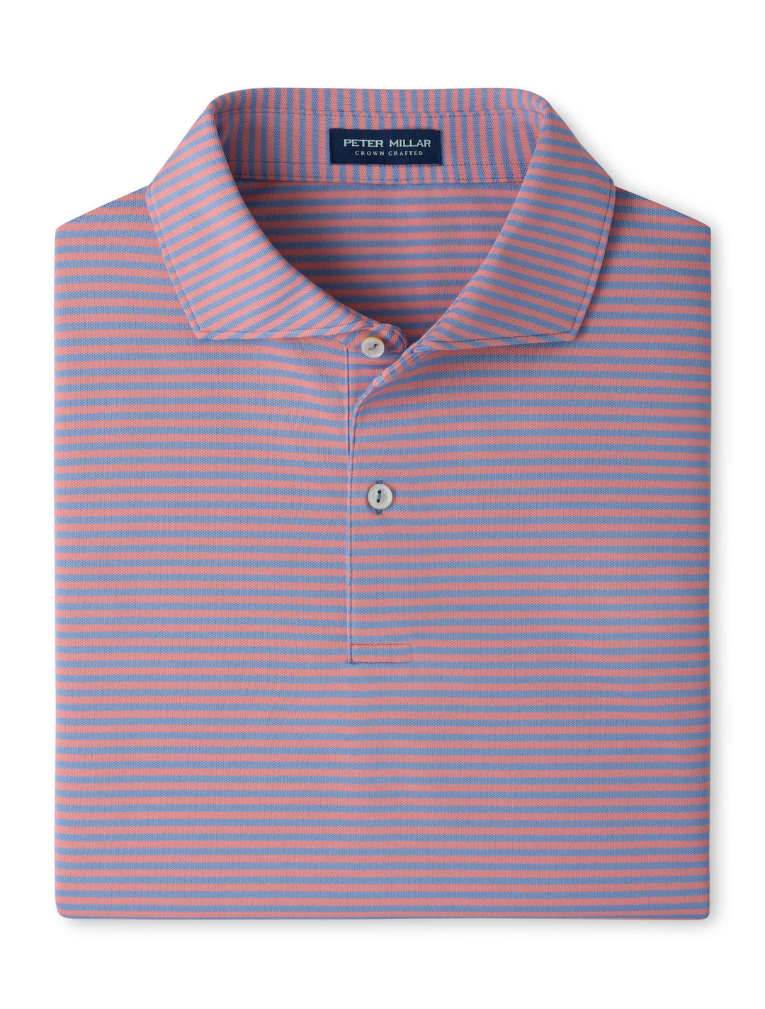 Verse Performance Mesh Polo - Edwin Spread Collar - Windy Blue / Melrose Pink