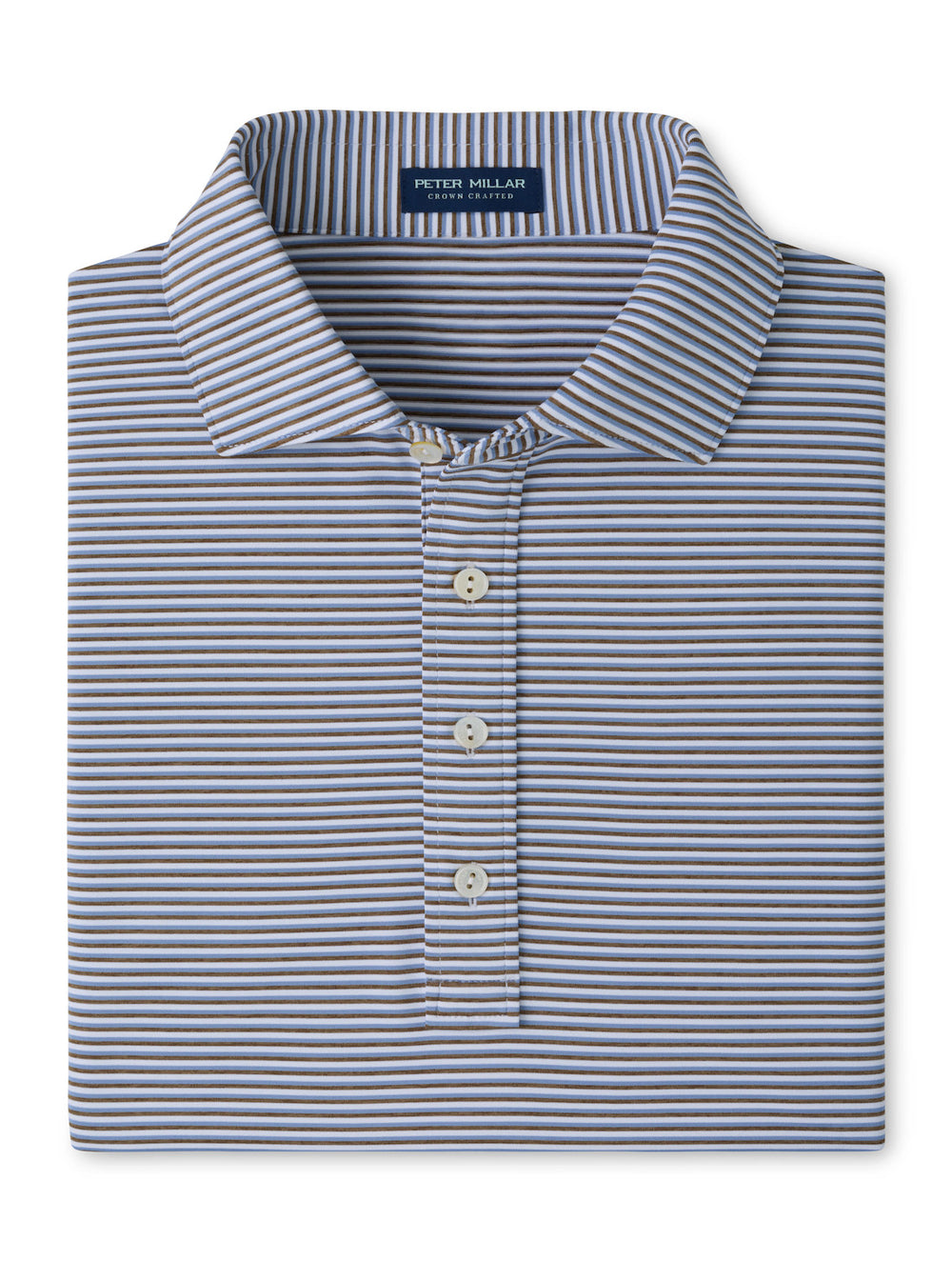 Rondo Performance Jersey Polo - Kelly Hard Collar - White / Light Mocha
