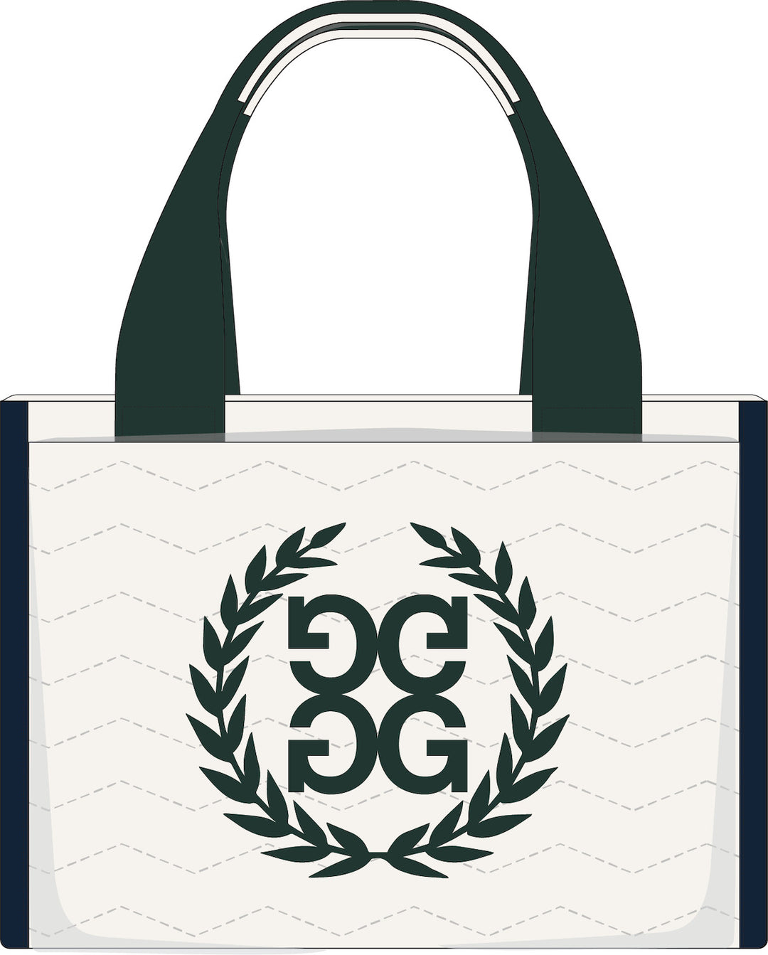 Novelty G Wreath Leather Cart Bag - Chalk White