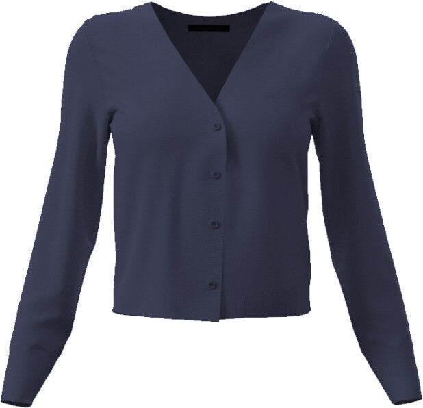Leith Merino Sweater Cardigan - Maltese Blue
