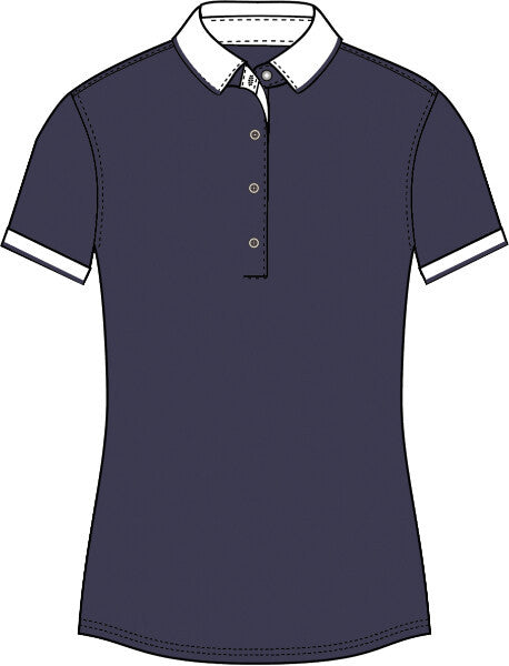 Scarlett Polo with Crowley Collar and Cuffs - Maltese Blue/Arctic