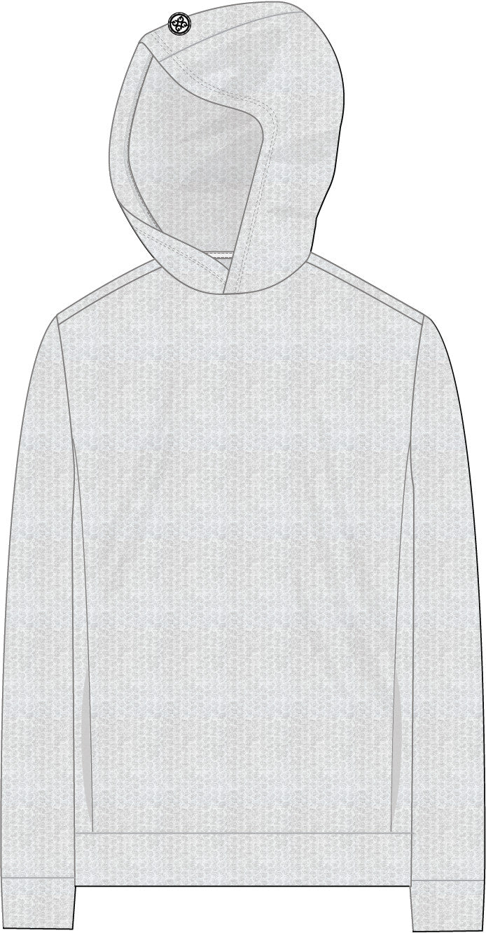Pebble Quilted Hoodie - Snow