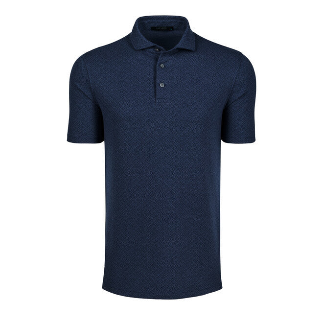Pondera Jacquard Polo - Maltese Blue