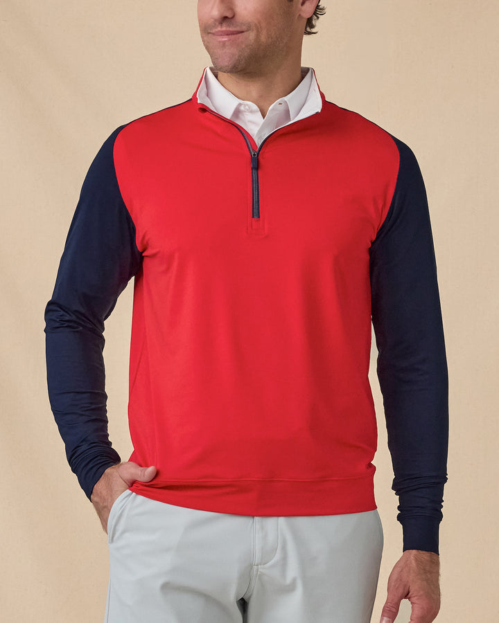Falcon Quarter Zip - Flag Red