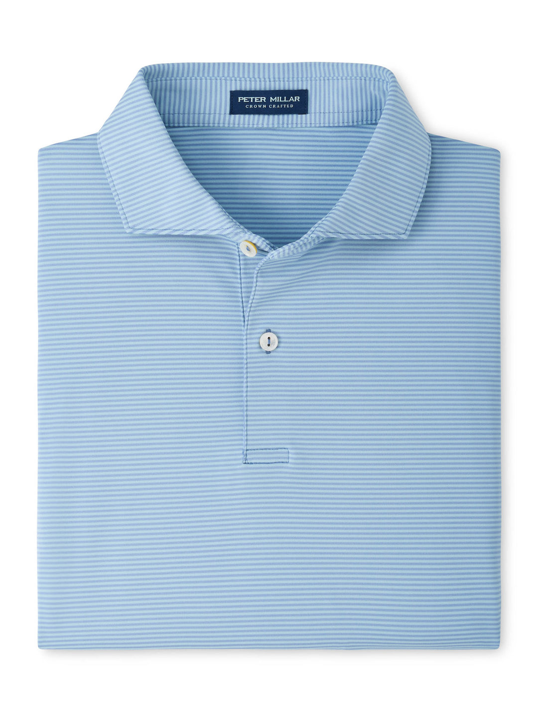 Cadenza Performance Jersey Polo - Edwin Spread Collar - Windy Blue / Seaflower