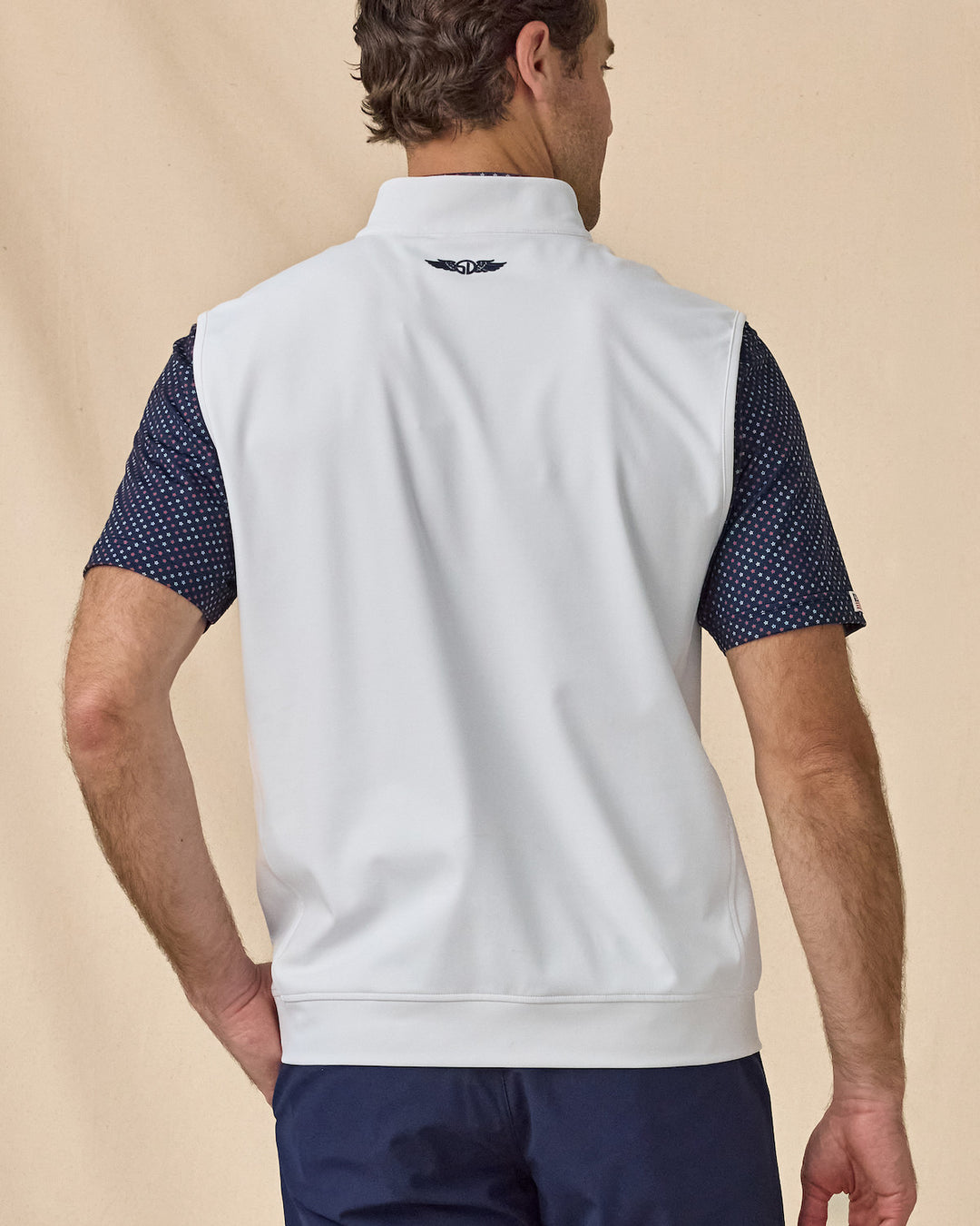 Carson Vest - White / New Indigo / Flag Red