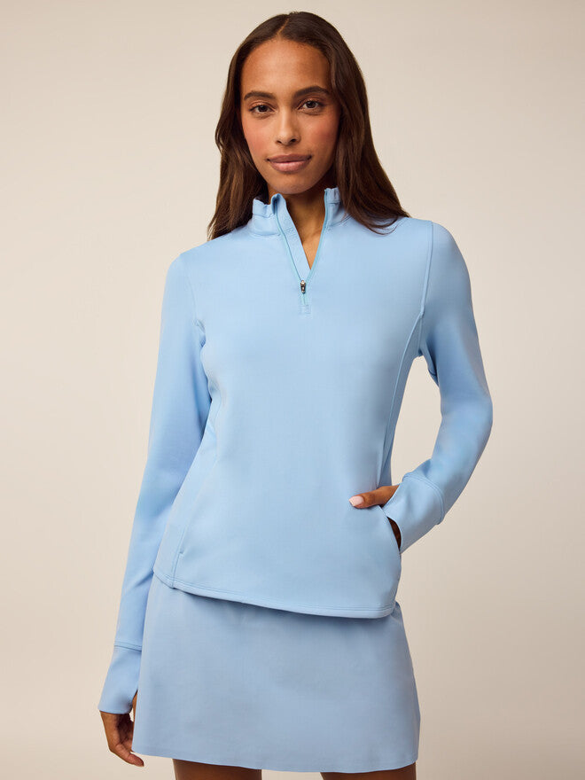 Soleil Quarter Zip - Wolf Blue