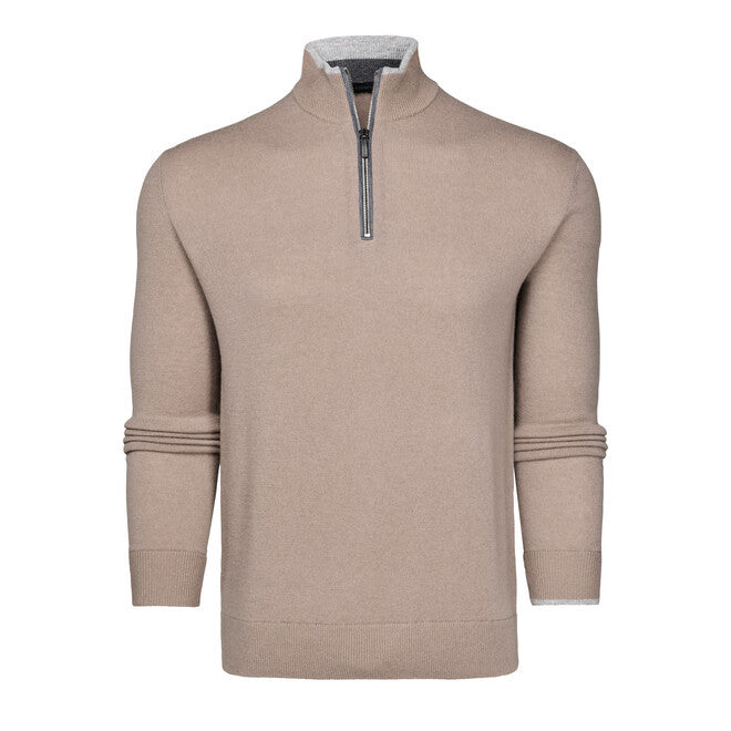 Sebonack 1/4 Zip Sweater - Cobblestone