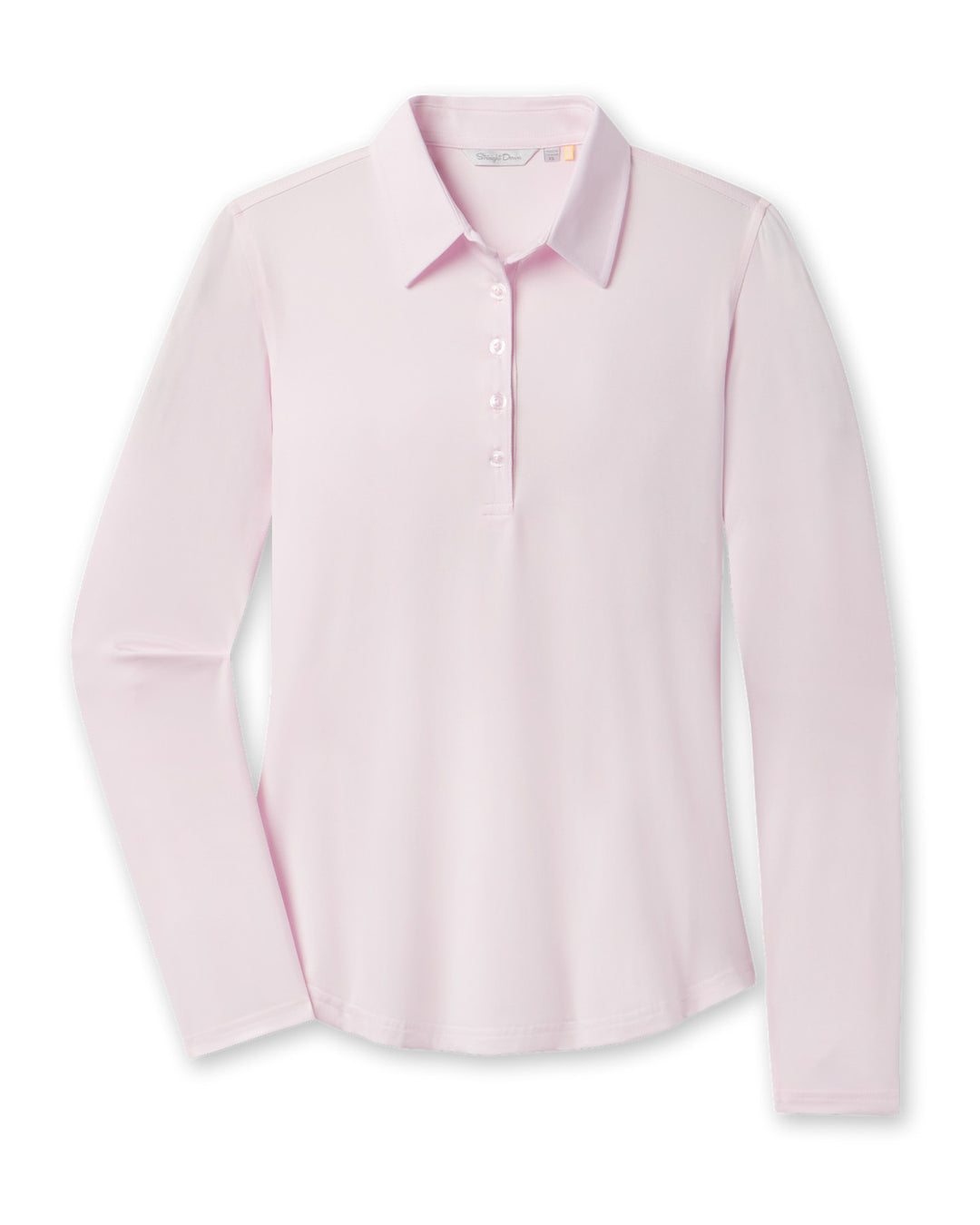 Midday Long Sleeve Polo - Pale Pink