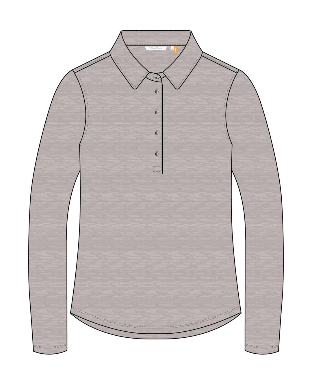 Midday Long Sleeve Polo - Ash