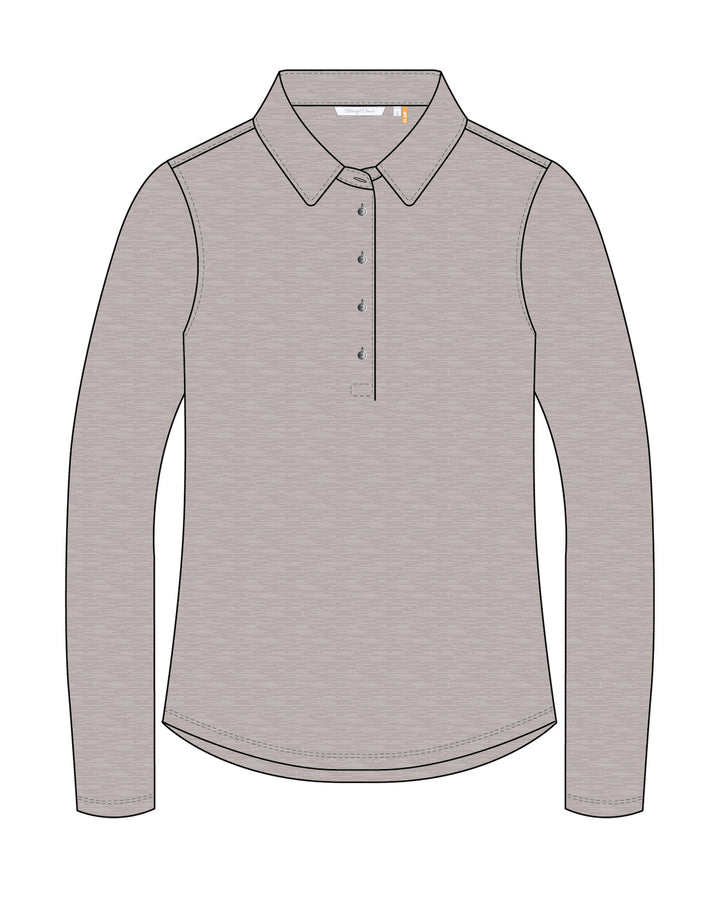 Midday Long Sleeve Polo - Ash