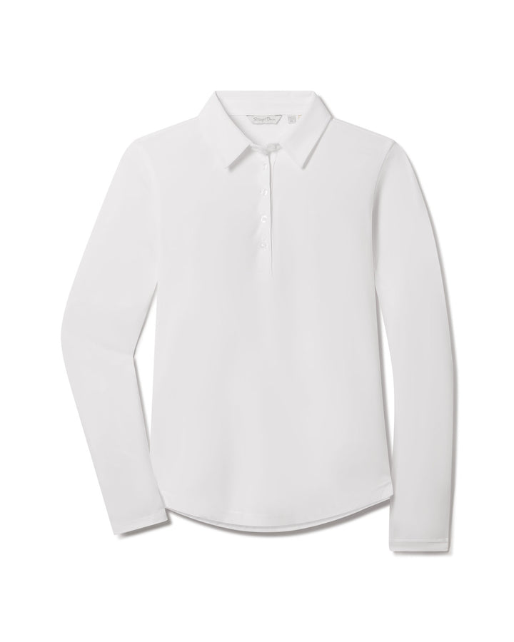 Midday Long Sleeve Polo - White