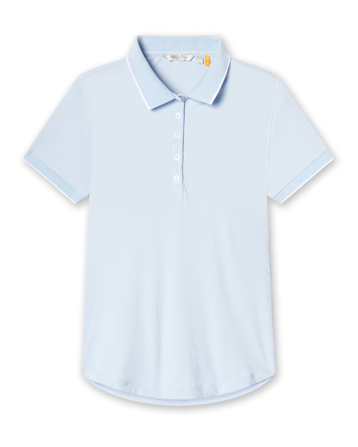 Sindy Rib Knit Polo - Lake