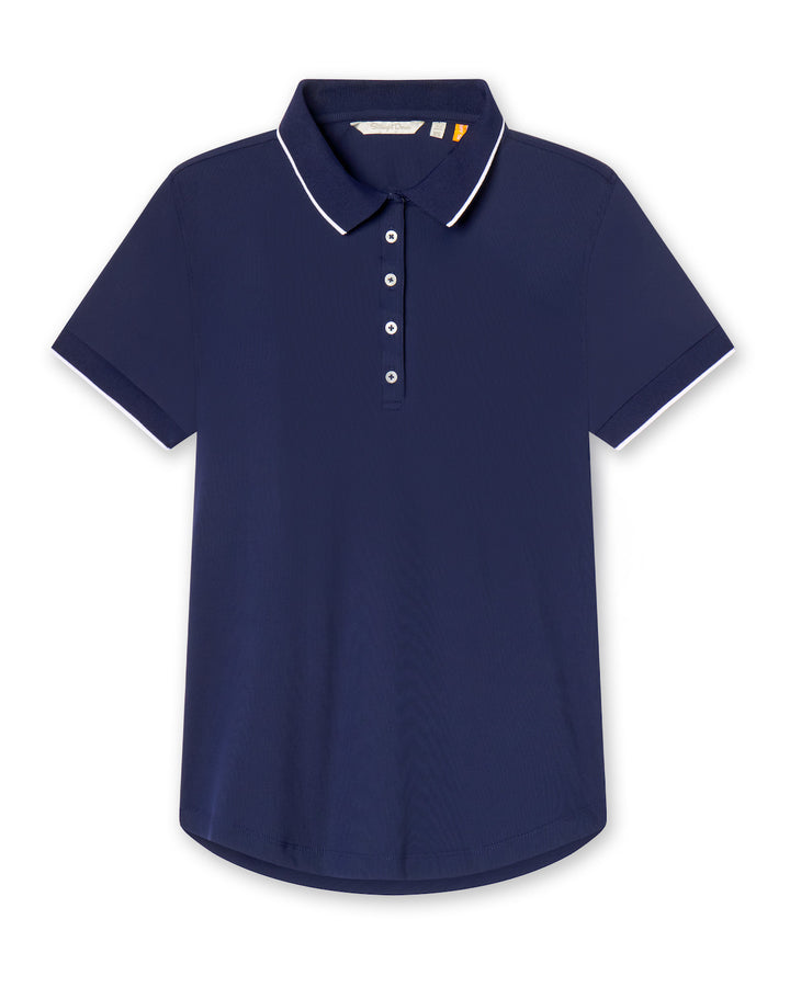 Sindy Rib Knit Polo - New Indigo
