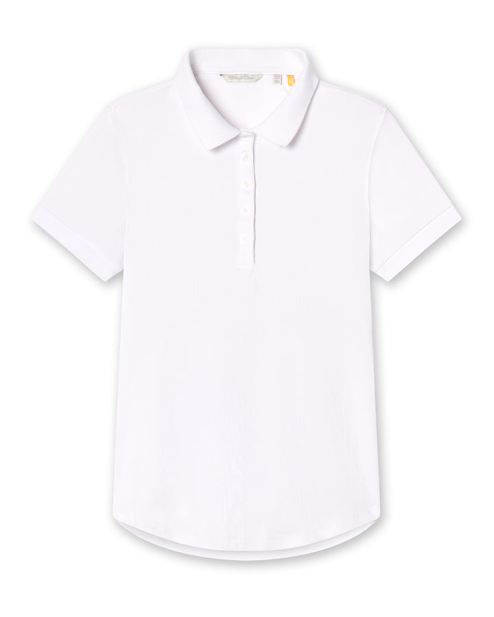 Sindy Rib Knit Polo - White