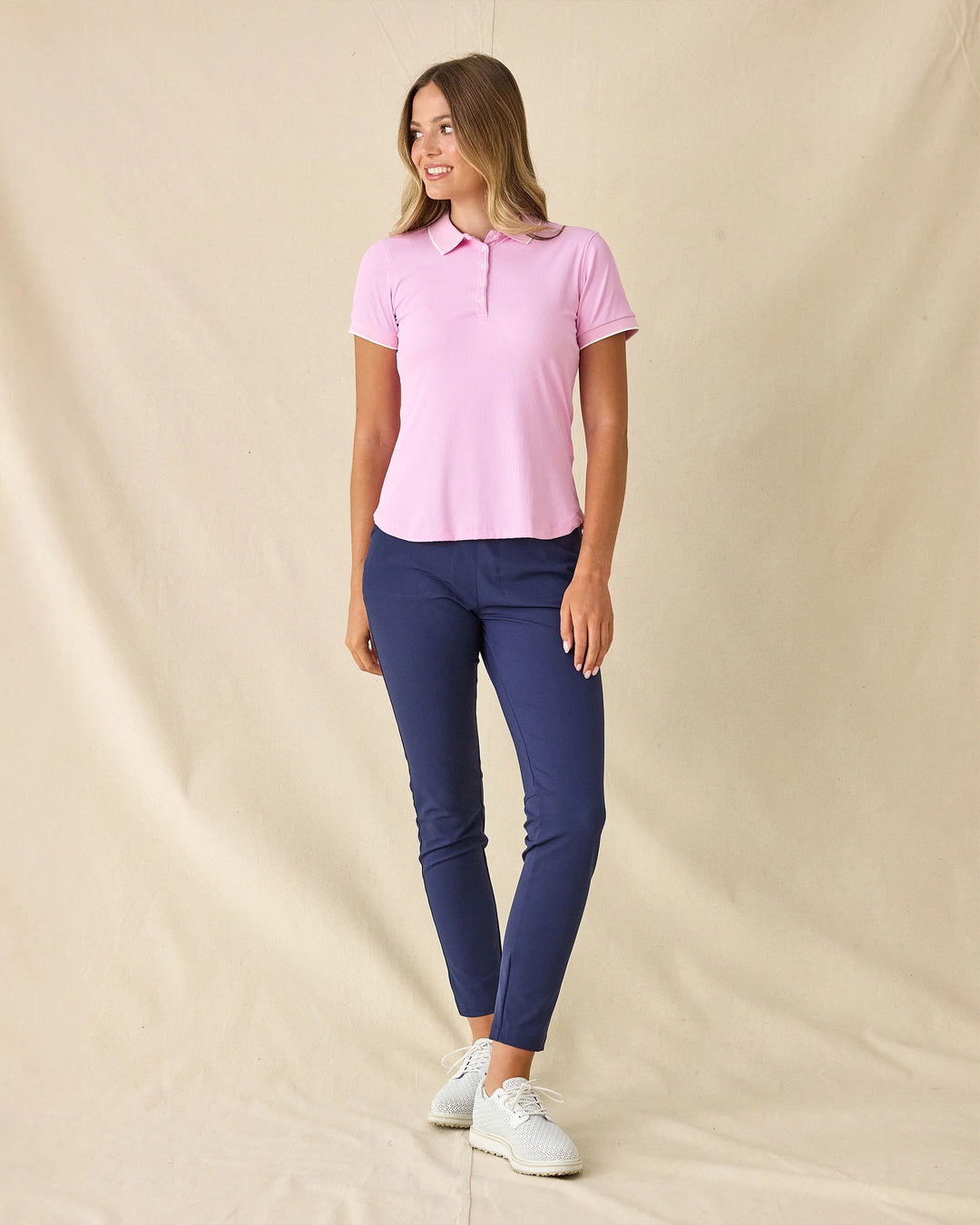 Sindy Rib Knit Polo - Pink Floyd