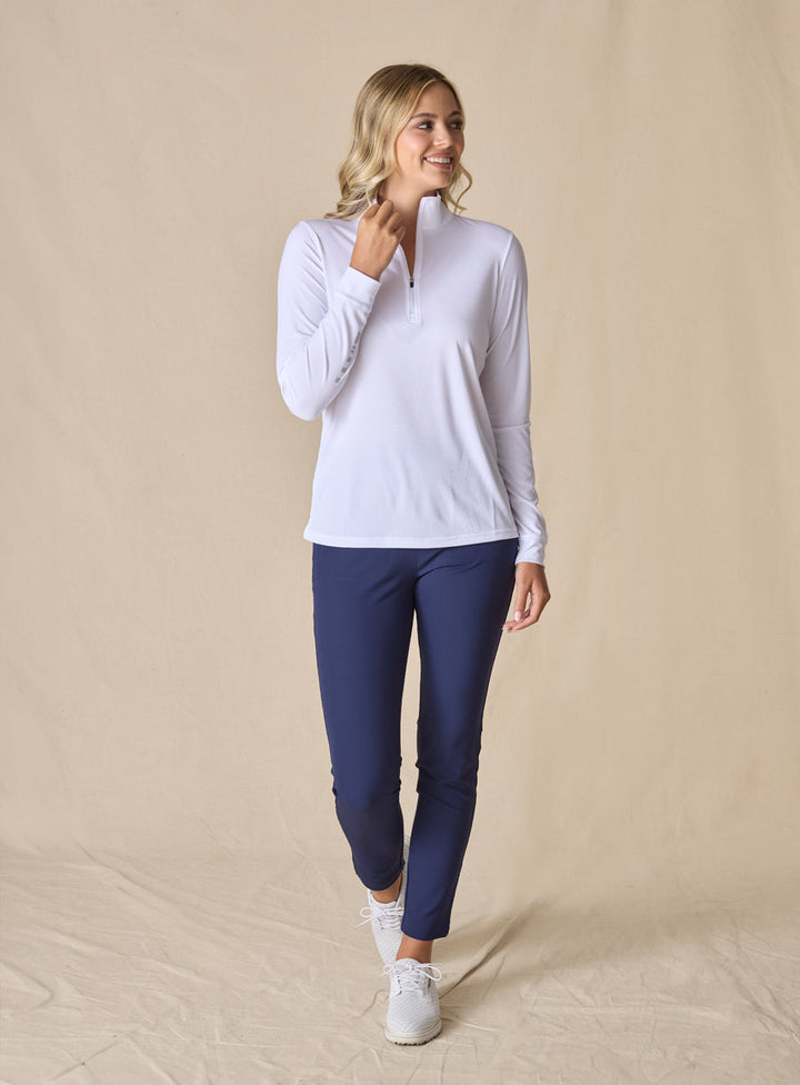 Aero Quarter Zip - White