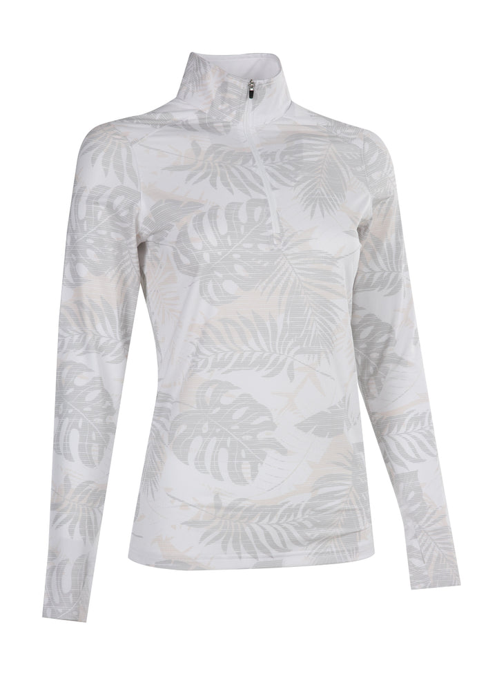 Flora Quarter Zip - White