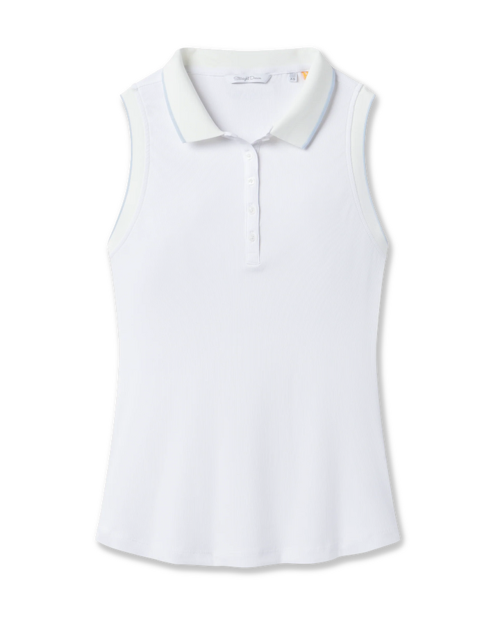 Sami Sleeveless Polo - White